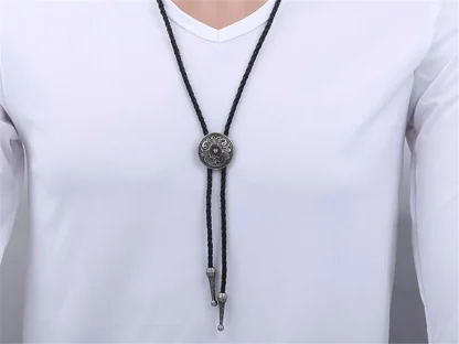 Old Fashioned Round Bolo Tie - Image 2