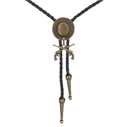 Cowboy Double Gun Bolo Tie