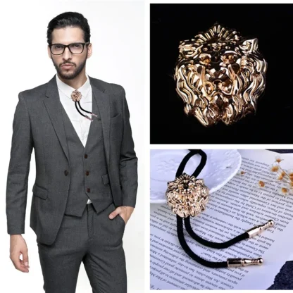 Lion Head Shape Bolo Tie - Image 4