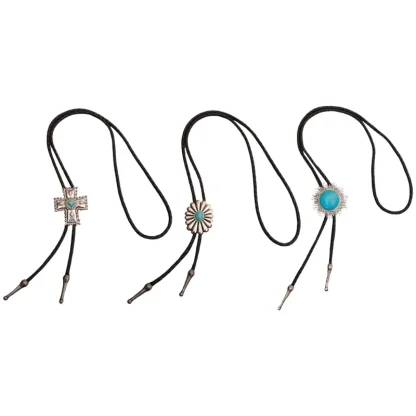 Blue Cracked Pattern Bolo Tie - Image 5