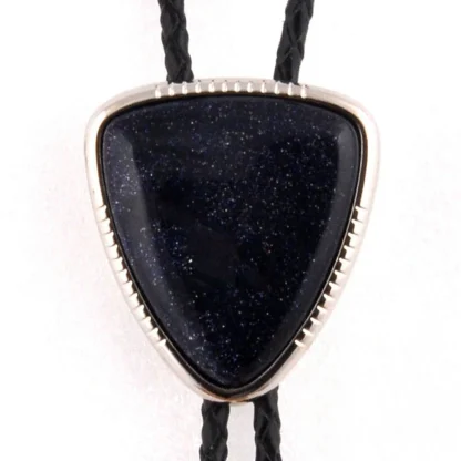 Black Elegant Glitter Bolo Tie - Image 2