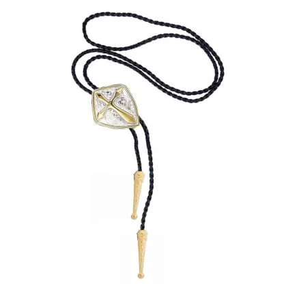 Large Cross Pendant Bolo Tie - Image 5