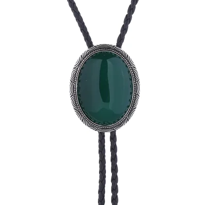 Cracked Pattern Round Bolo Tie - Image 4