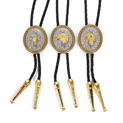 Cowboy Round Retro Bolo Tie - Image 2