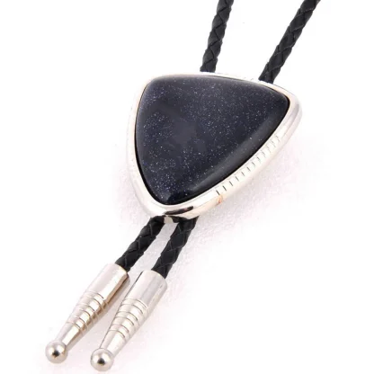Black Elegant Glitter Bolo Tie - Image 4