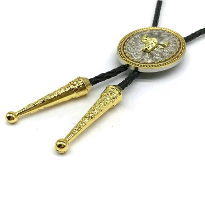 Cowboy Round Retro Bolo Tie - Image 5