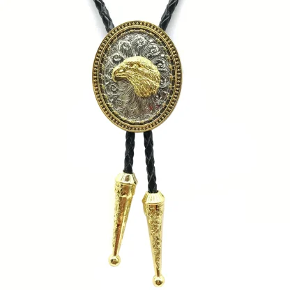Cowboy Round Retro Bolo Tie - Image 3