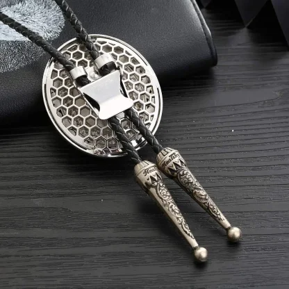 Red Rhinestone-like Bolo Tie - Image 4