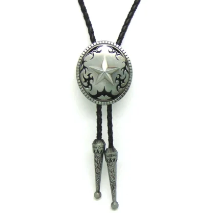 Round Ranger Star Bolo Tie - Image 5