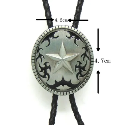 Round Ranger Star Bolo Tie - Image 7