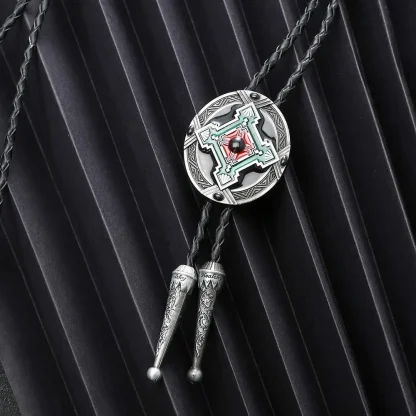Retro Cross Decor Bolo Tie - Image 4