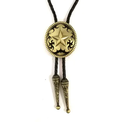 Round Ranger Star Bolo Tie