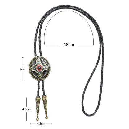 Retro Cross Decor Bolo Tie - Image 7