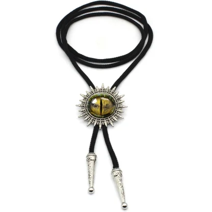 Spiky Trim Eye Pendant Bolo Tie - Image 4