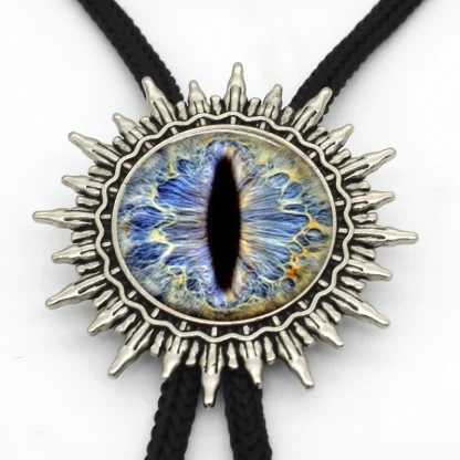 Spiky Trim Eye Pendant Bolo Tie - Image 2