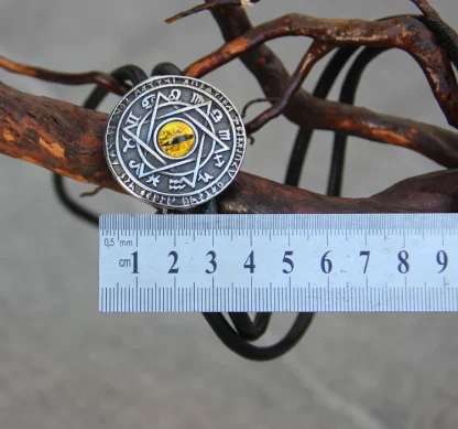 Retro Emboosed Round Bolo Tie - Image 7