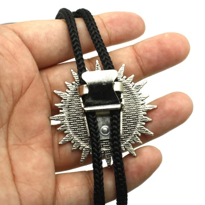 Spiky Trim Eye Pendant Bolo Tie - Image 7