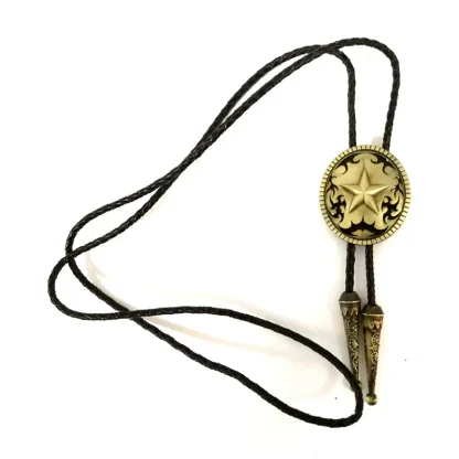 Round Ranger Star Bolo Tie - Image 3