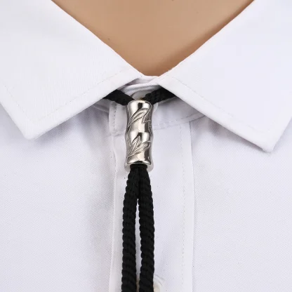 Classic Black Rope Bolo Tie
