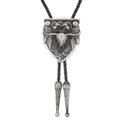 Western Cowboy Pendant Bolo Tie - Image 4