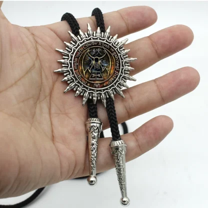 Spiky Edge Pendant Bolo Tie