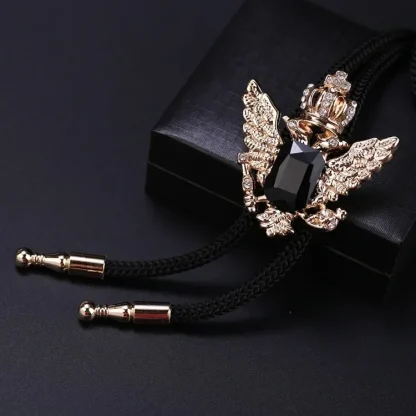 Elegant Retro Black Bolo Tie - Image 5