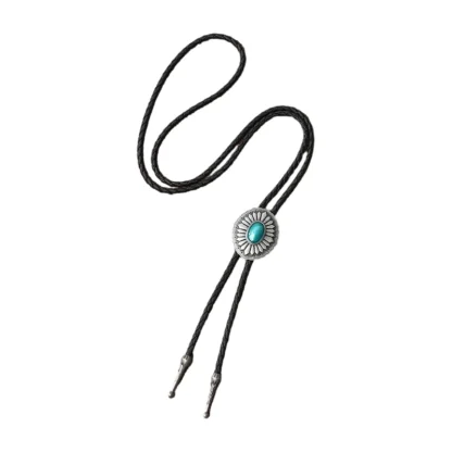 Oval Turquoise Color Bolo Tie