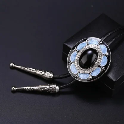 Elegant Retro Black Bolo Tie - Image 4