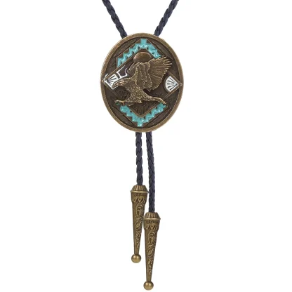 Eagle Shape Pendant Bolo Tie