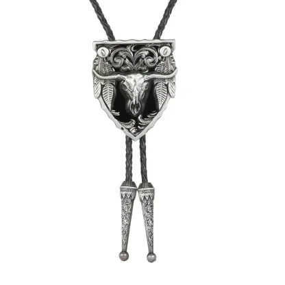 Western Cowboy Pendant Bolo Tie - Image 3
