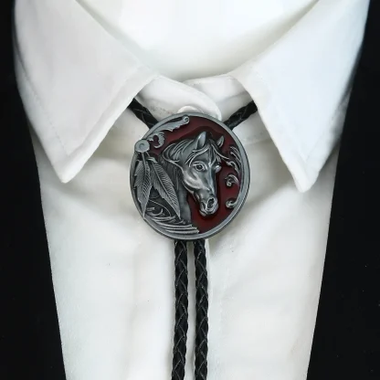 Oval Horse Head Bolo Tie