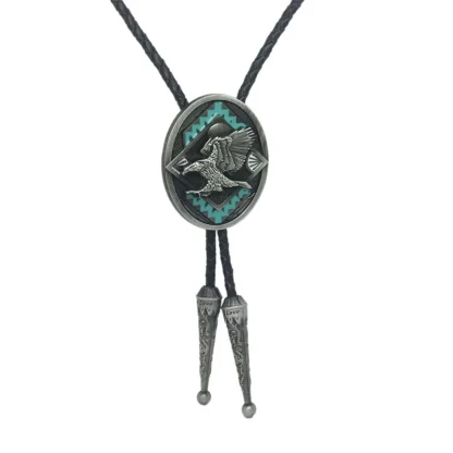 Carving Eagle Pendant Bolo Tie - Image 4