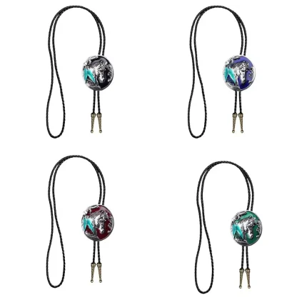 Horse Head Pendant Bolo Tie - Image 4