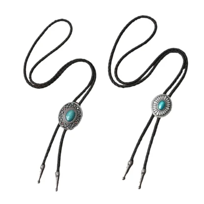 Oval Turquoise Color Bolo Tie - Image 6