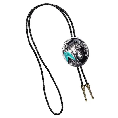 Horse Head Pendant Bolo Tie - Image 2