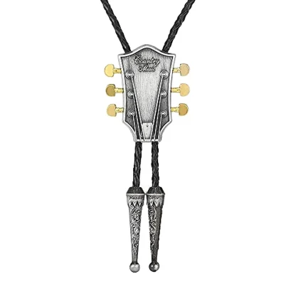 Guitar Headstock Shape Bolo Tie