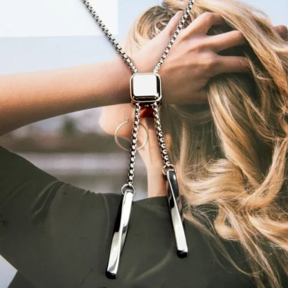 Small Square Chain Bolo Tie - Image 4