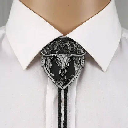 Western Cowboy Pendant Bolo Tie - Image 2