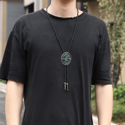 Carving Eagle Pendant Bolo Tie - Image 2
