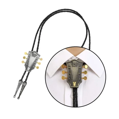 Guitar Headstock Shape Bolo Tie - Image 2