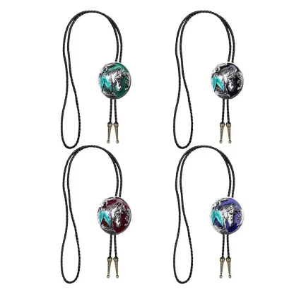 Horse Head Pendant Bolo Tie - Image 6