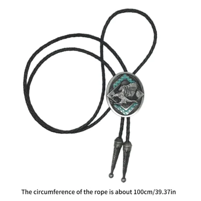 Carving Eagle Pendant Bolo Tie - Image 7