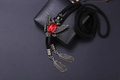 Elegant Retro Black Bolo Tie - Image 7