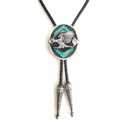 Embossed Eagle Bolo Tie - Image 3