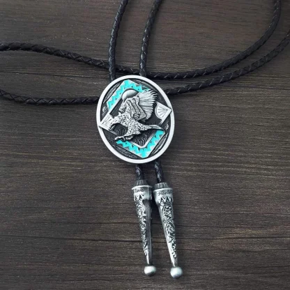 Embossed Eagle Bolo Tie - Image 2