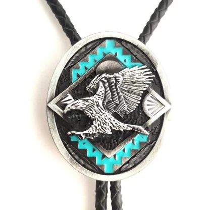 Embossed Eagle Bolo Tie - Image 4