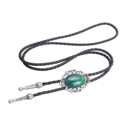 Formal Oval Green Bolo Tie - Image 6