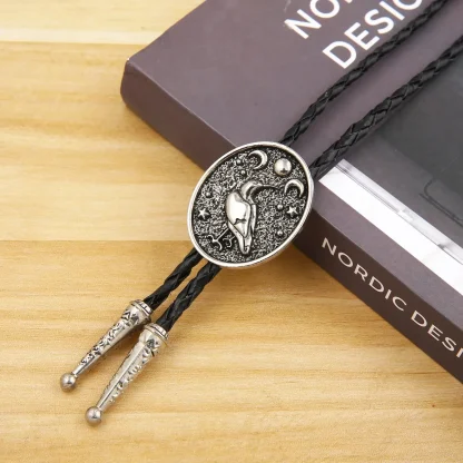 Retro Embossed Bolo Tie - Image 2