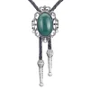 Formal Oval Green Bolo Tie