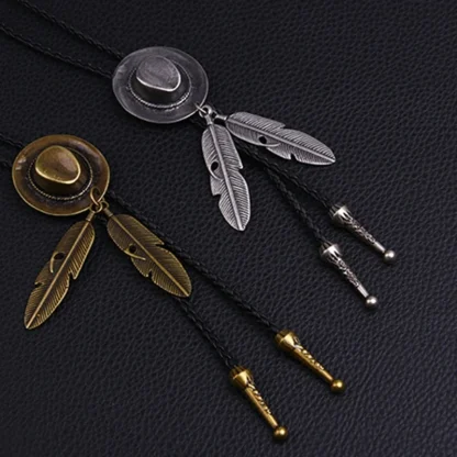 Cowboy Hat Shaped Bolo Tie - Image 2